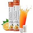 Graceberry Glutathione Tablets for Glowing Skin | 40 Effervescent Tablets with L-Glutathione & Vitamin C | Sugar-free Antioxidant & Skin Glow Supplement for Skin Radiance | Orange (Pack of 2)