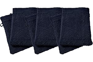 UNIVERSDECOR univers decor Lot de 2 ou 6 Gants de Toilette Spa 15 x 21 cm / 400 GR/m² (6, Bleu Nuit)