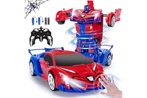 Kazzley Transformator, zdalnie sterowany samochód zabawka dla dzieci 3-12, 2,4 GHz, rozpoznawanie gestów Spider RC, robot transformowany z akumulatorem
