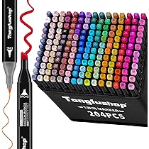 Pennarelli Alcolici Doppia Punta - 80 Colori Vibranti Per Disegno, Manga E Illustrazione - Con Borsa Portapennarelli - Foto 12