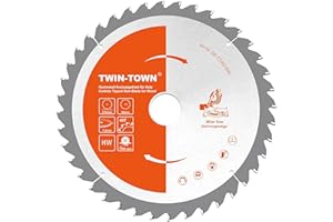 TWIN-TOWN - Lama per Sega Circolare HM 216 x 30 mm, 40denti, Ideale per legno da costruzione, compensato sciolto, piastre in fibra di legno per sega circolare e sega circolare a batteria