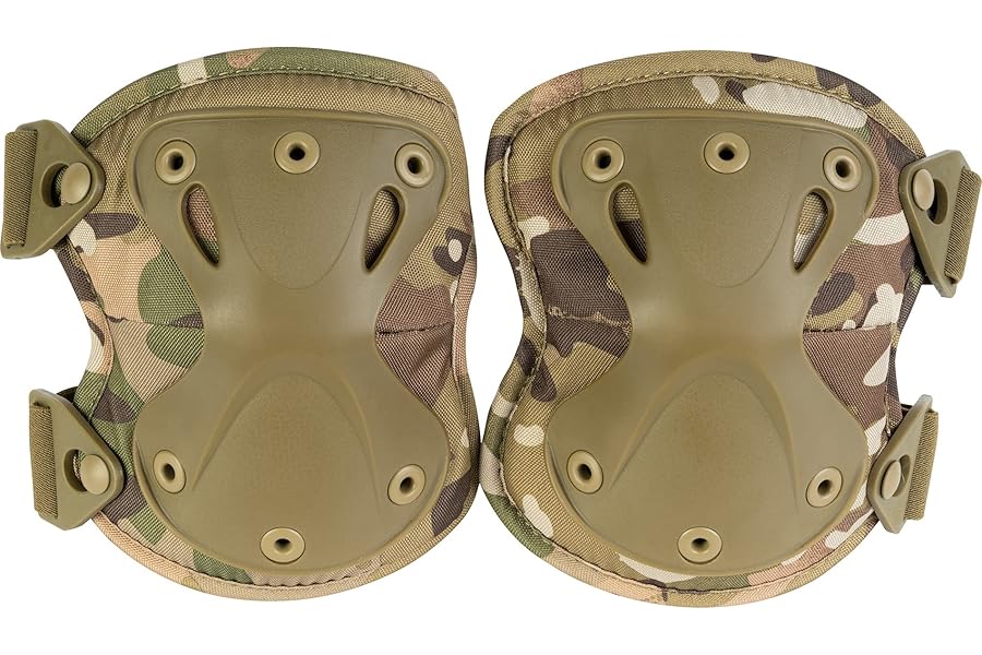 Viper TACTICAL Knee Pads Hard Shell, Lightweight 310g knee pads for work with Anti-Slip Foam and Quick-Release Straps – Ideal for Airsoft, Paintball, Hunting – V-Cam