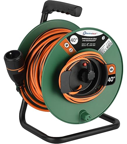 Enrouleur De Câble 50m Brennenstuhl Avec Rallonge - Pour Jardin Et Outils Électriques, Fabriqué En France