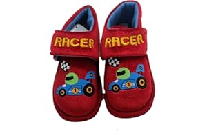 GladRags Younger Boys Comfort House Slippers with Rip Tape Strap Closure, Size Infant 4-10