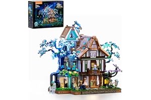 Lumibricks Sylvan Gasthof Klemmbausteine mit Licht, Fantastischer Wald Magischer Elfenbaukasten, 3120Pcs, Jugendliche & Erwachsene, 20006