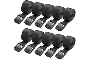 Mis.Moon 10 Stück Spanngurt, 1m Zinklegierung Schnappverschluss Spanngurt, Verstellbare Befestigungsgurt mit Klemmschloss, Zurrgurt 1m für Fahrrad, Motorrad, Gepäckpakete, Camping