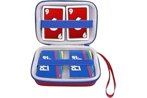 XANAD Tragetasche für 400+ Sammelkarten, passend für UNO, SKYJO, Pokemon, Phase 10 Junior, Cards Against Humanity Das lustige Kartenspiel Schwarz (Red)