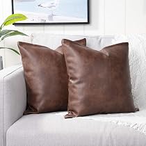 2er Set Plaid Kissenbezüge Aus Kunstleder – 40x40 Cm, Handgenäht, Schachbrettmuster, Für Couch, Sofa, Outdoor