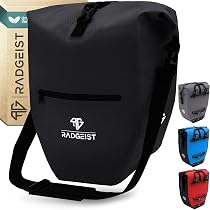 RADGEIST 3in1 Fahrradtasche für Gepäckträger - Fahrrad Rucksack - Gepäckträgertasche mit Reflektoren - Umhängetasche - mit Laptopfach - 100% wasserdichte Tasche- 25L