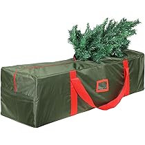 Sac De Rangement Pour Sapin De Noël - Jusqu'à 2,1 M - En Polyéthylène Résistant - Poignées Solides - Couleur Gris