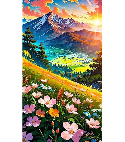 SHEGZHUC Square Diamond Painting Bloemen 50 x 40 cm