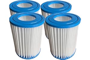 WYWZDQ Flowclear Filterkartuschen für Bestway Filterpatrone II, Filter Kartuschen für Pool Swimmingpool Pumpen Typ II, Größe 10,4 x 13,5 cm. (4 STK)