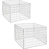 ESTEXO 2X Drahtgitterkomposter/Metallgitter Komposter, 90x90x70cm, Farbe: Grün