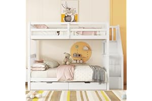 Moimhear Litera de 140 x 200 cm, con dos cajones, barandilla alta, certificado EN747-1