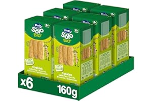 Hero Solo BIO - Biscuits Biologiques - 100% d'Ingrédients Naturels, Base de Céréales, Farine de Blé, sans Huile de Palme, à partir de 8 mois, 160gx6 pcs.