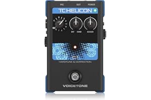 TC Helicon VOICETONE C1 Simple 1-Button Stompbox for Flexible Pitch Correction, Compatible with PC and Mac