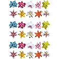 30 Gorgeous Mixed Orchid & Lily Flower Selection Edible Wafer Paper Cake Toppers Decorations