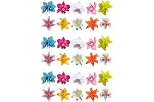Superbes fleurs comestibles en papier hostie pour décoration des gâteaux, orchidées, et lys, lot de 30