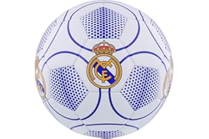 Roger's Ballon de Football Officiel Real Madrid Blancos Blanc Bleu Taille pour Adultes et Enfants (Taille 5 Large)