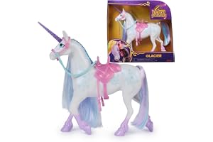 Unicorn Academy, Glacier med 2 ridtillbehör, 28 cm, kompatibel med Layla, dockor och enhörningsleksaker för flickor från 4 år