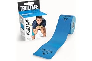 ‎TRUETAPE TRUETAPE Kinesiotapes I vorgeschnitten | wasserfestes & elastisches Kinesiologie Tape | 20 Precut-Streifen á 25cm x 5cm | hautfreundlich & extra starker Halt | Blau