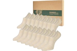 Caldodo Skarpety do sneakersów dla kobiet i mężczyzn, bambusowe stopki, 8 par skarpet sportowych, skarpety sportowe, prezenty dla kobiet i mężczyzn