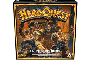Avalon Hill HeroQuest, Pack de quête La Horde des Ogres, Jeu de rôle, Jeu de Plateau, système de Jeu HeroQuest requis - Version Française