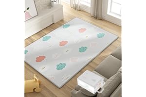 UGOZEE Baby Play Mat, 79" x51"x0.4" Foldable Kids Playmat,Baby Play Mats for Floor, Large Baby Activity Play Mat, Non-Slip, Waterproof, Baby Crawling Mat
