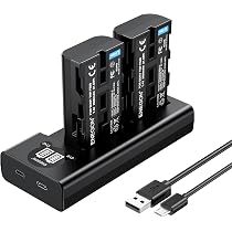 2 Batteries + Chargeur Double LED Pour Sony NP-F550 NP-F570 - Compatible CCD-RV100, CCD-TR Etc.