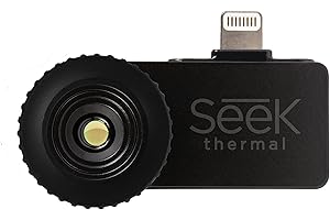 Seek Thermal Compact Cámara de imagen térmica con conector Lightning y carcasa hermética protectora para dispositivos iOS de Apple - Negro