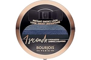 Bourjois - Ombre à Paupières 1 Seconde Eyeshadow - Smoky Facile et Couleur intense - 04 insaisissa-Bleu 3gr