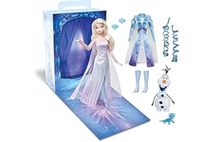 Disney Store Official Elsa Story Doll for Kids, Frozen, 29cm/11”, Fully Poseable Toy with Accessories, Suitable for Ages 3+