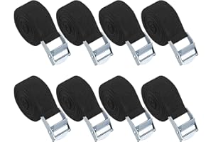QIWUHAI 8 Szybkozamykające Pasów Zapięcia z Klamrami, Regulowane Czarne Pasy Zabezpieczające z Klamrami, Szybkie Włączanie do Bagajnika Na Rower/Auto/Rower/Wózek/Motor/Bagaż