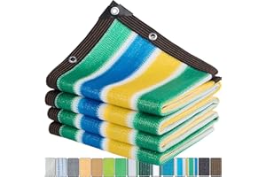 SDLLG Sonnenschutznetz mit Ösen aus HDPE Bunt 1.5x3m Sonnensegel mit 90% Schattierwirkung Schattennetz Garten UV-Schutznetz Atmungsaktiv Windschutznetz Stall für Picknick, campen Anpassbare