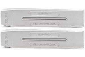 KOVA® 2X Profi ALU Spaltkeil Massiver Spaltkeil in Keilform aus Spezialaluminium für Holzspaltung Holz Spaltaxt Spalthammer Holzspalter Drehspaltkeil Drehkeil Spaltgranate Fällkeil Silber