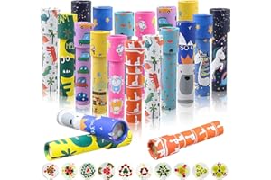 TESIN 20 Pcs Classic Kaleidoscopes Vintage Kaleidoscope Toys, Return Gifts for Kids Birthday Mini Kaleidoscope Kit for School Classroom Prizes, Stock Stuffers Bag Fillers, Random Colors, 15 x 3.5cm