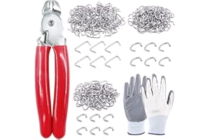 Keadic Lot de 242 anneaux de porc galvanisés de 1.9 cm, 1.2 cm, 9.5 mm, avec pince droite pour anneaux de porc, chocs, boîtes de viande et de saucisses