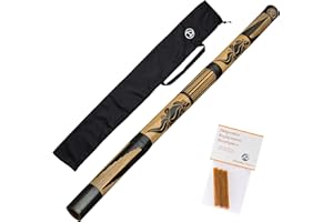 Australian Treasures - Didgeridoo ''carved'' - 120cm - including beeswax and nylon didgeridoobag