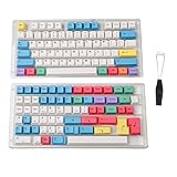 HK Gaming Dye Sublimation | Cherry Profile | Thick PBT Keysets For Mechanical Keyboard (139 Keys, Chalk)