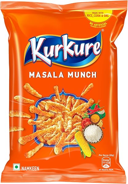 Kurkure Namkeen - Masala Munch, 68g / 81.9g/84.9g (weight may vary)