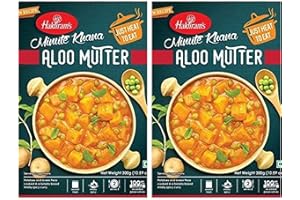 SARAS FLAVOURS OF ASIA Haldiram's Minute Khana - Ready to Eat Aloo Mutter - 300g (Pack of 2) | Delicious and Convenient Indian Cuisine | Savor the Authentic Taste of Indian Cuisine