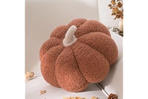 Yhoelata Halloween Cuscino Zucca Piccolo, Marrone Cuscino a Forma di Zucca, Cuscinos Decorazione autunnale, Cuscinos per Divano Letto, Cuscini in Peluche Morbido, Cuscini Bambini, Regalo 20 cm