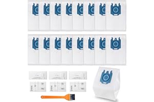 16 stycken dammsugarpåsar för Miele GN-dammsugare, kompatibel med Complete C3/Complete C2/Classic C1/S8340/S2/S5/S8-serien, i
