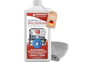 MAXXI CLEAN maxxiclean, detergente per forno da 1000 ml, pasta gel inclusopennello per pulire forno e grill, con panno agPLUSS maxxiclean