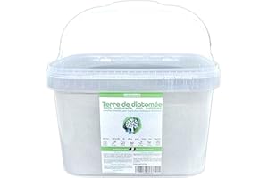 Terre de diatomée 100% française | Naturelle Non calcinée | Seau 2,5 kg | Ultrapure | Protection Écologique | Agriculture Biologique | Disponibles en 0,3 à 25 kg