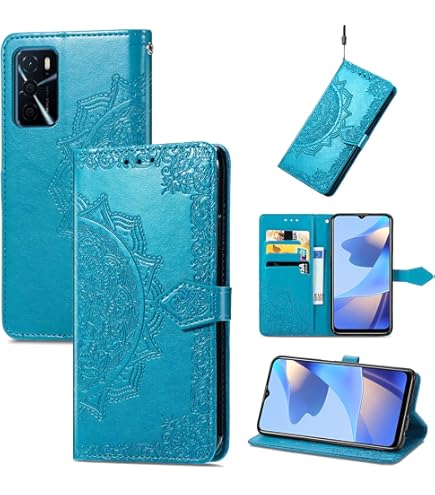 Custodia Magnetica Rossa Custodia Portafoglio OPPO A16/A55 - PU Pelle Con RFID E Supporto Cover Portafoglio - Foto 5