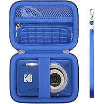 RIYADAone Kameratasche Für Kodak PIXPRO FZ55/FZ45 - Blaue Hartschalen-Hülle Mit Zubehörfach