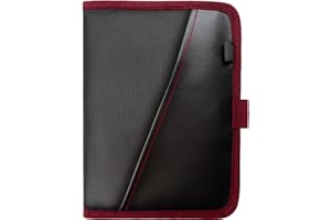 PLUSXPRES Glove Box Compartment Organizer - Car Document Holder - Owner Manual Case Pouch - Vehicle Storage Wallet for Registration & Insurance Card - Premium Auto Paperwork Holder - Log Book included - Red