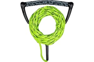 Mesle Wakeboard & Waterski Cuerda Ergo, empuñadura ergonómica de Espuma EVA, boyante, Longitud de la Cuerda de tracción con Manillar 23 m, acortable a 16,7 m, con Rope Keeper