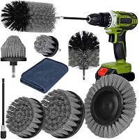 Set De 6 Brosses De Nettoyage Pour Perceuse/visseuse - Poils Souples Blancs - Pour Surfaces Fragiles (carrelage, Verre, Bois...) - Avec Rallonge